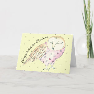 Whimsical Owl Personalisiert Karte