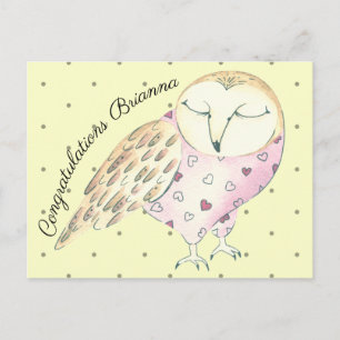 Whimsical Owl Personalisiert Postkarte