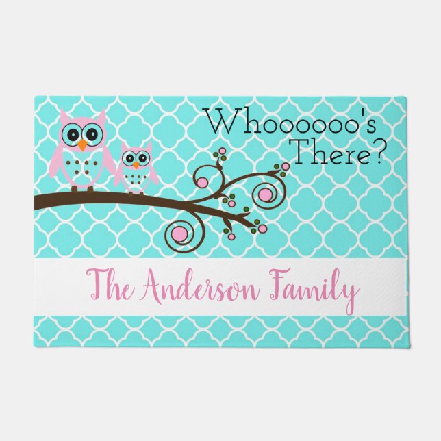 Whimsical Owls Fußmatte (Vorderseite)