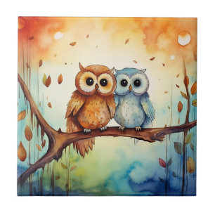 Whimsical Owls Tile Fliese