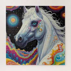 Whimsical Painted Horse: Ein Abstrakter Raum