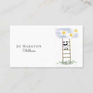 Whimsical Panda Bear Chilcare Business Card Visitenkarte