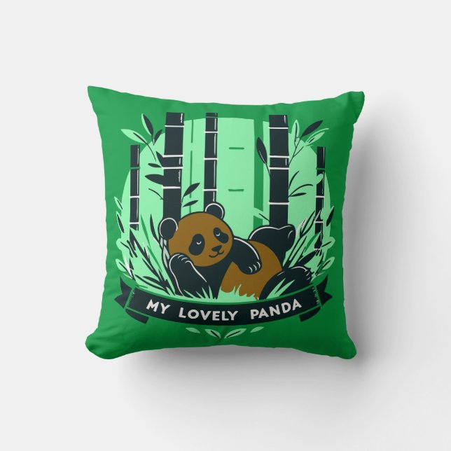 Whimsical Panda Geschenke: Adorable Designs & Artw Kissen (Vorderseite)