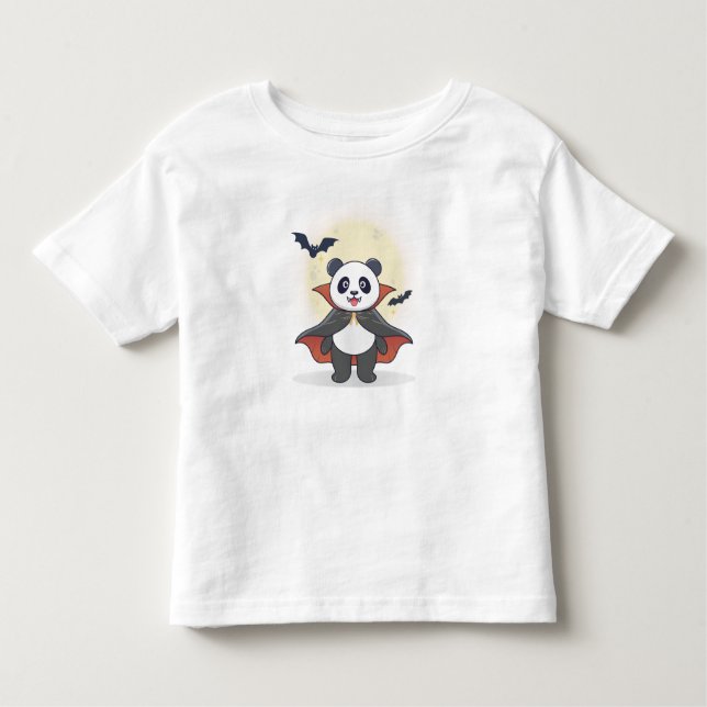 Whimsical Panda Wizard with Magic Hat Kleinkind T-shirt (Vorderseite)