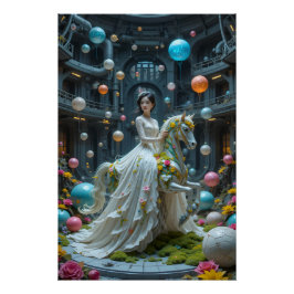 Whimsical Papercraft Dream Poster