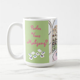 Whimsical Paris and Eiffel Tower MAHJONG Kaffeetasse