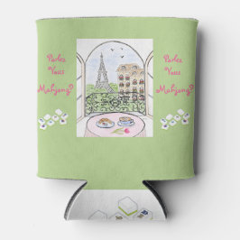 Whimsical Paris and Eiffel Tower Parley MAHJONG Dosenkühler