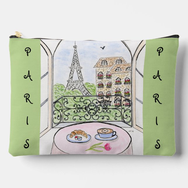Whimsical Paris and Eiffel Tower  Zubehörtasche (Vorderseite)