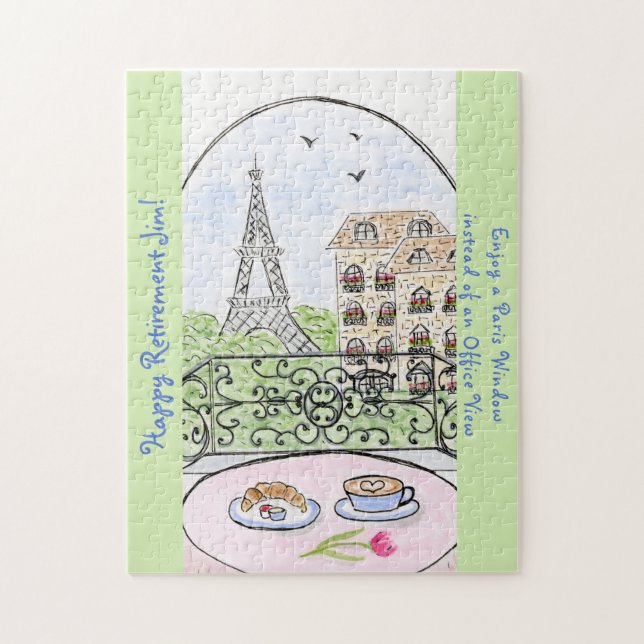 Whimsical Paris Eiffel Tower RETIREMENT (Vertikal)