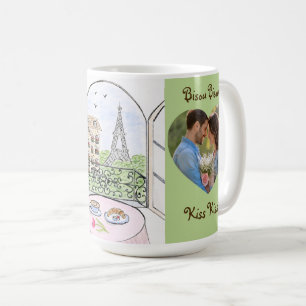 Whimsical Paris Eiffelturm Bisou Kuss FOTO Kaffeetasse