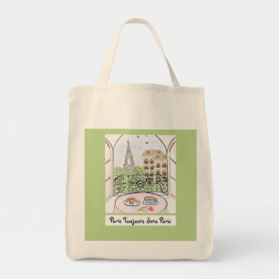 Whimsical Paris und Eiffelturm immer PARIS Tragetasche