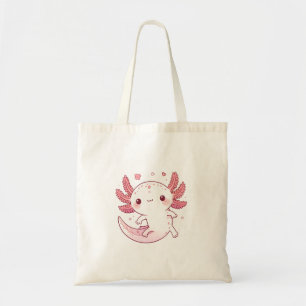 Whimsical Pastel Axolotl - Kawaii Niedliche Kunst Tragetasche