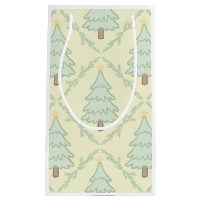 🎁 Whimsical Pastel Christmas Gift Bag  Kleine Geschenktüte (Vorderseite)
