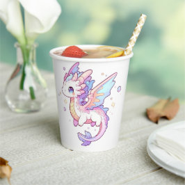Whimsical Pastel Dragon Baby Dusche Pappbecher