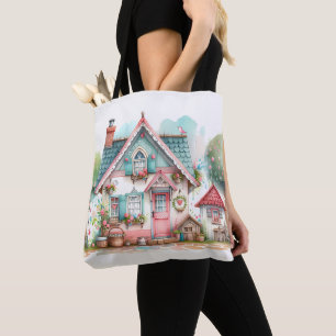 Whimsical Pastel Fairy Tale Hütte Tasche