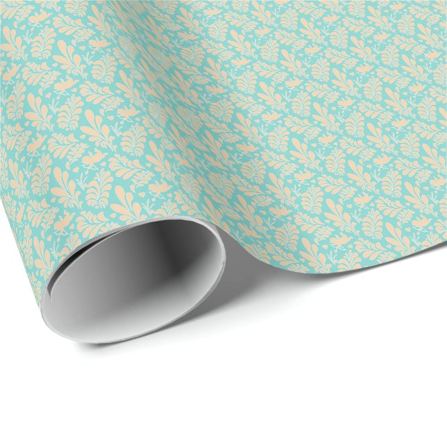 Whimsical Pastel Floral Valentine Geschenkpapier (Rolleneckpunkt)