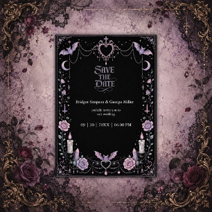 Whimsical Pastel Gothic Kawaii Hochzeit Einladung