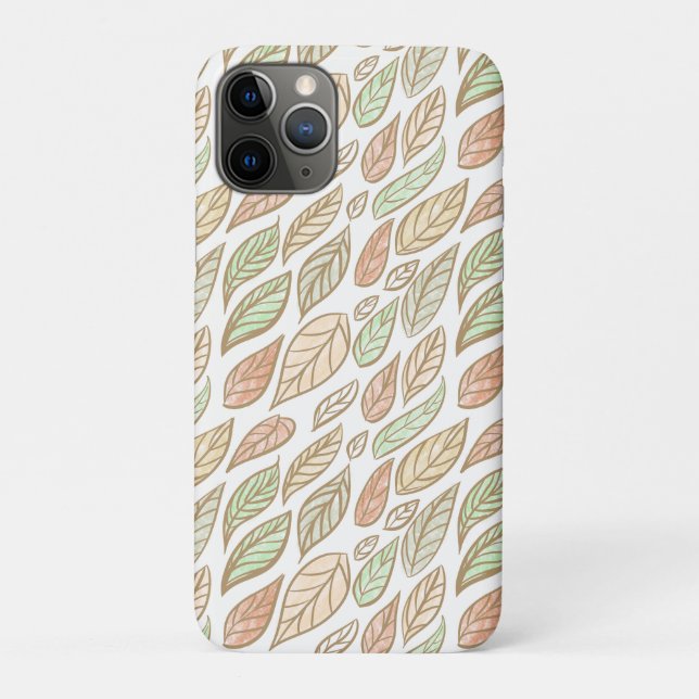 Whimsical Pastel Leaf Art Protective  Case-Mate iPhone Hülle (Rückseite)