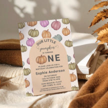 Whimsical Pastel Pumpkin erste Geburtstagsparty