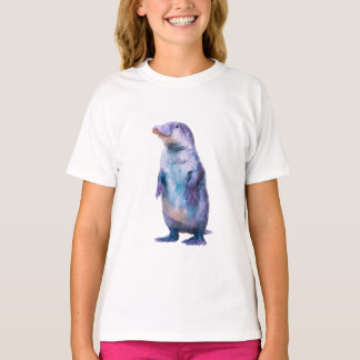 Whimsical Pastel Standing Platypus Kids T-Shirt