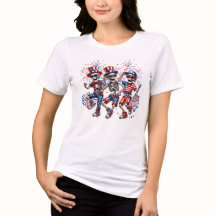 Whimsical Patriotic Skeletons - 4. Juli Celebr