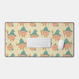 Whimsical Peach Fantasy Stoff Schreibtischunterlage