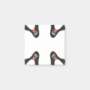 Whimsical Penguins in den Ecken Notizen