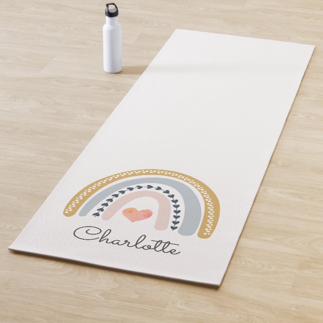 Whimsical Personalisiert Boho Rainbow Yogamatte (Beispiel)