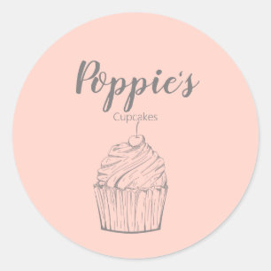 Whimsical Personalisiert Cupcake Round Stickers