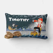 Whimsical Personalize Pirate Boy Nighttime