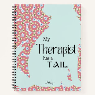 Whimsical Pet Therapy Spaß Pink Blue Notizbuch