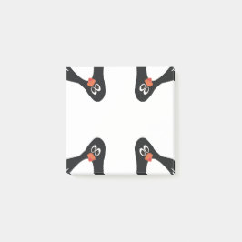 Whimsical Pinguine in den Ecken Noten Post-it Klebezettel