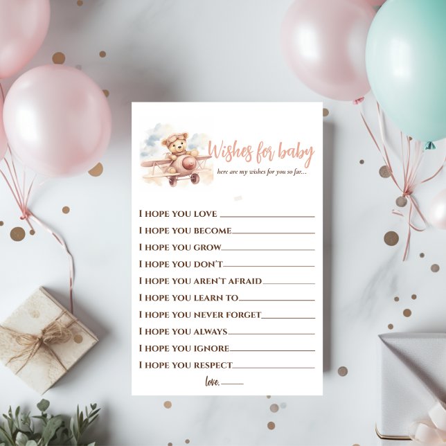 Whimsical Pink Airplane Adventure Baby Dusche Flyer (Von Creator hochgeladen)