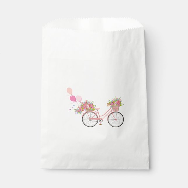 Whimsical Pink Bicycle Geschenktütchen (Vorderseite)