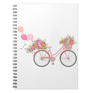 Whimsical Pink Bicycle Notizblock