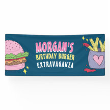 Whimsical Pink Burger and Fries Birthday Party