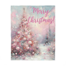 Whimsical Pink Christmas Tree Personalized