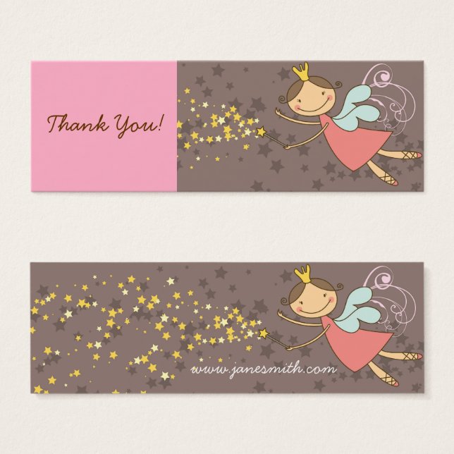Whimsical Pink Fairy Princess & Magical Stars Chic (Vorne & Hinten)