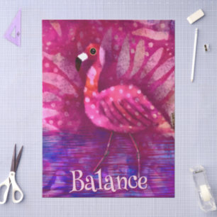 Whimsical Pink Flamingo Personalisierte Decoupage Seidenpapier