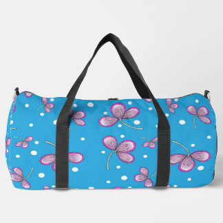 Whimsical Pink Flower große Reisetasche Duffle Bag