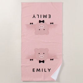 Whimsical Pink Niedlich und Dashing Strandtuch