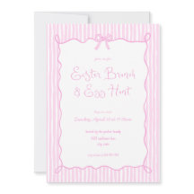 Whimsical Pink Osterbrunch & Eierjagd Einladung