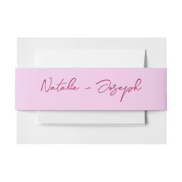  Whimsical Pink Raspberry Retro Whimsical Wedding Einladungsbanderole