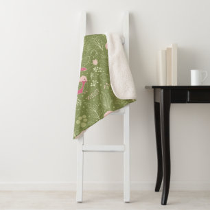 Whimsical Pink Robin & Gartenlaubwerk Sherpadecke