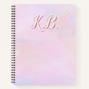Whimsical Pink Wasserfarben-Studien-Essential Notizbuch