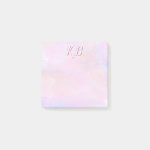 Whimsical Pink Wasserfarben-Studien-Essential Post-it Klebezettel