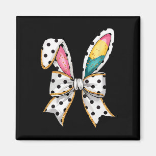 Whimsical Polka Dot Bow Ohren Ostersonntag Magnet