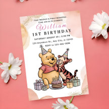 Whimsical Pooh & Freunde 1. Geburtstag