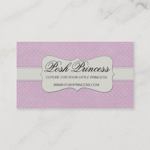 Whimsical Posh Princess Boutique Carte de visite