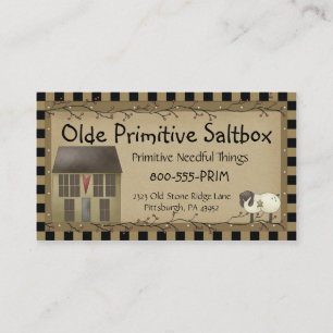 Whimsical Primitive Saltbox-Haus-Geschäftskarte Visitenkarte